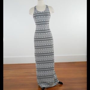 Jack BB Dakota Tribal Maxi Halter Dress Blk XS